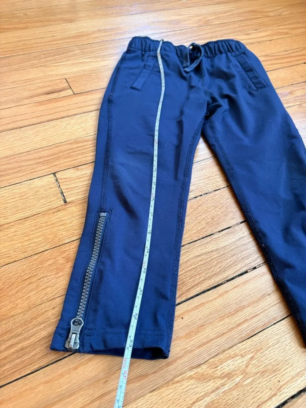 Hanna Andersson Kids Navy Zip Hem Joggers Size 4T Jogger Pants Activewear